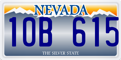 NV license plate 10B615