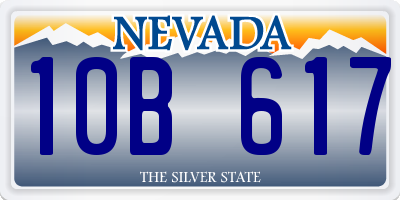 NV license plate 10B617