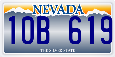 NV license plate 10B619