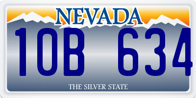 NV license plate 10B634