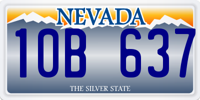 NV license plate 10B637