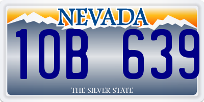 NV license plate 10B639