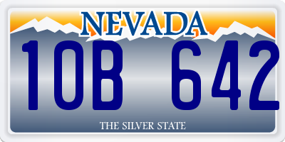 NV license plate 10B642