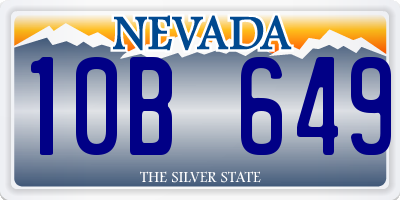 NV license plate 10B649