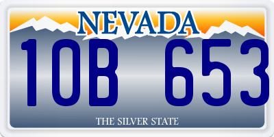 NV license plate 10B653