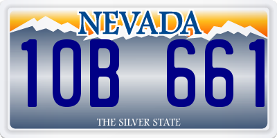 NV license plate 10B661