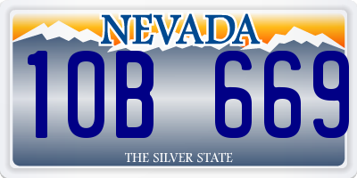 NV license plate 10B669
