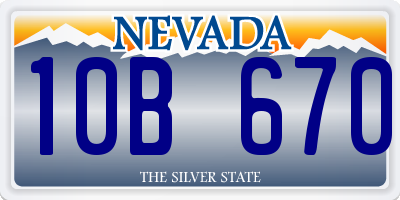 NV license plate 10B670