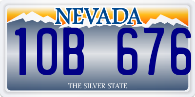 NV license plate 10B676