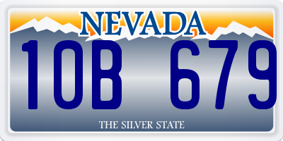 NV license plate 10B679