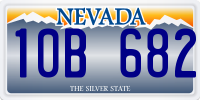 NV license plate 10B682