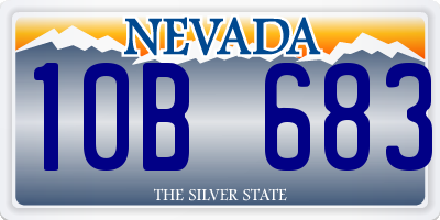 NV license plate 10B683