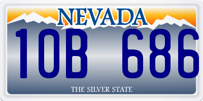 NV license plate 10B686