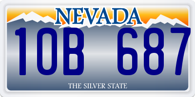 NV license plate 10B687