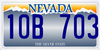 NV license plate 10B703