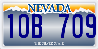 NV license plate 10B709