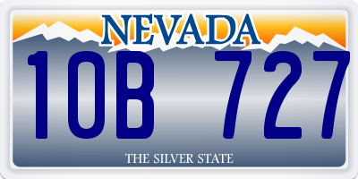 NV license plate 10B727