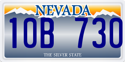 NV license plate 10B730