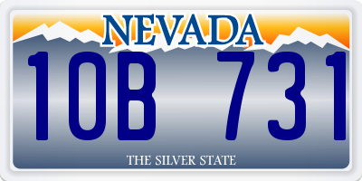 NV license plate 10B731