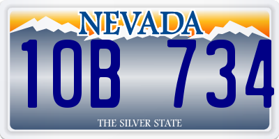 NV license plate 10B734