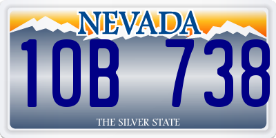 NV license plate 10B738