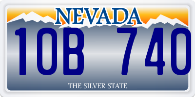 NV license plate 10B740