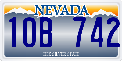 NV license plate 10B742