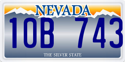 NV license plate 10B743