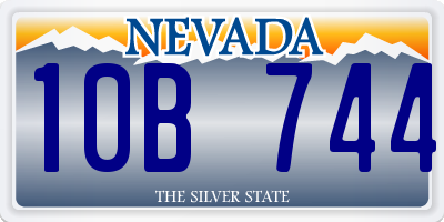 NV license plate 10B744