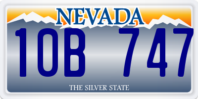 NV license plate 10B747