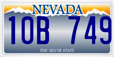 NV license plate 10B749