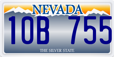 NV license plate 10B755