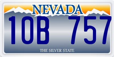 NV license plate 10B757