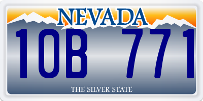NV license plate 10B771