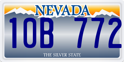 NV license plate 10B772