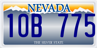 NV license plate 10B775