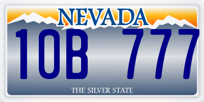 NV license plate 10B777