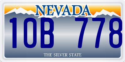 NV license plate 10B778