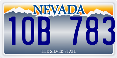 NV license plate 10B783