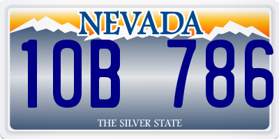 NV license plate 10B786