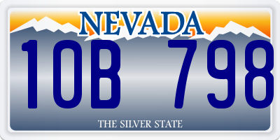 NV license plate 10B798