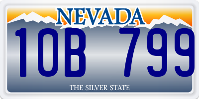 NV license plate 10B799