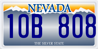 NV license plate 10B808