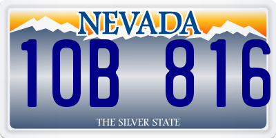 NV license plate 10B816