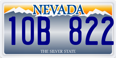 NV license plate 10B822