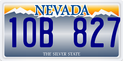 NV license plate 10B827