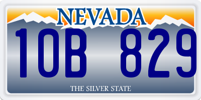 NV license plate 10B829