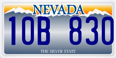 NV license plate 10B830