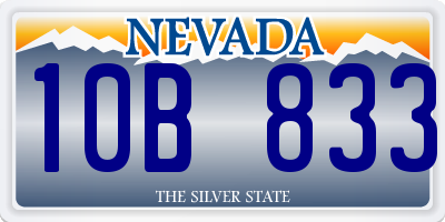 NV license plate 10B833