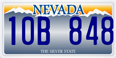 NV license plate 10B848